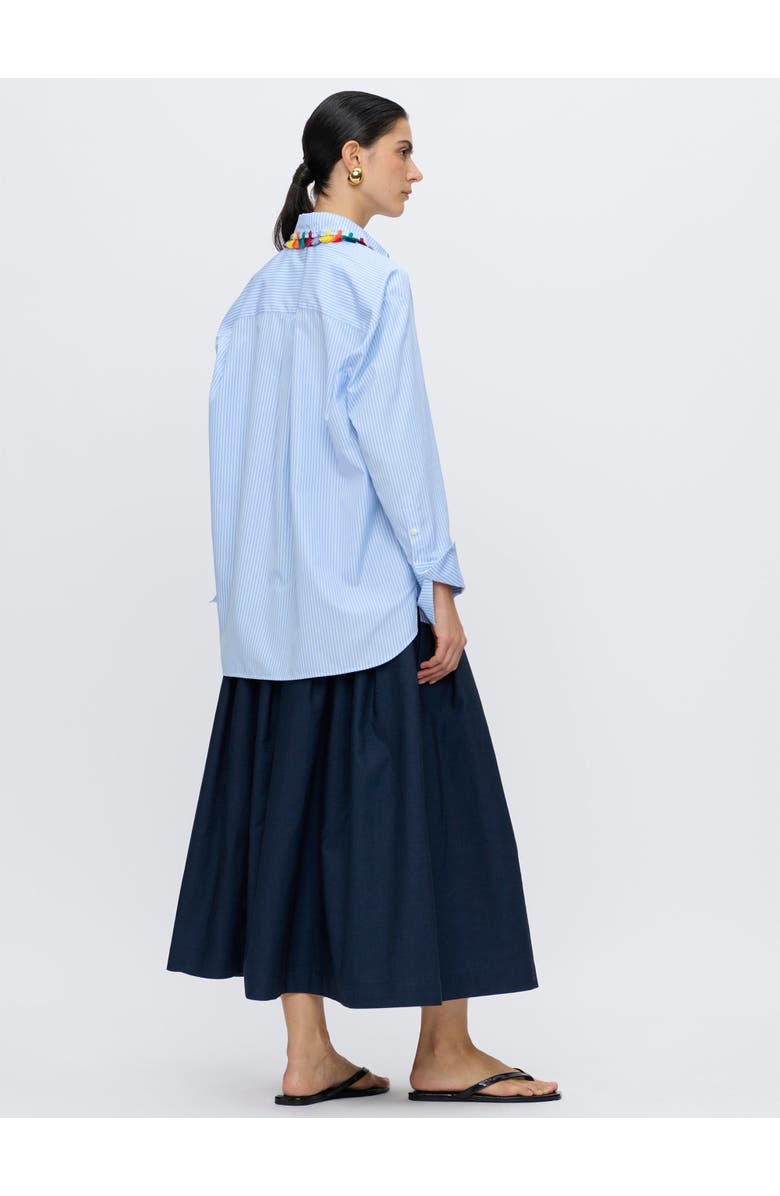 Callas Milano LYN Tassel collar shirt MC, Alternate, color, Blue