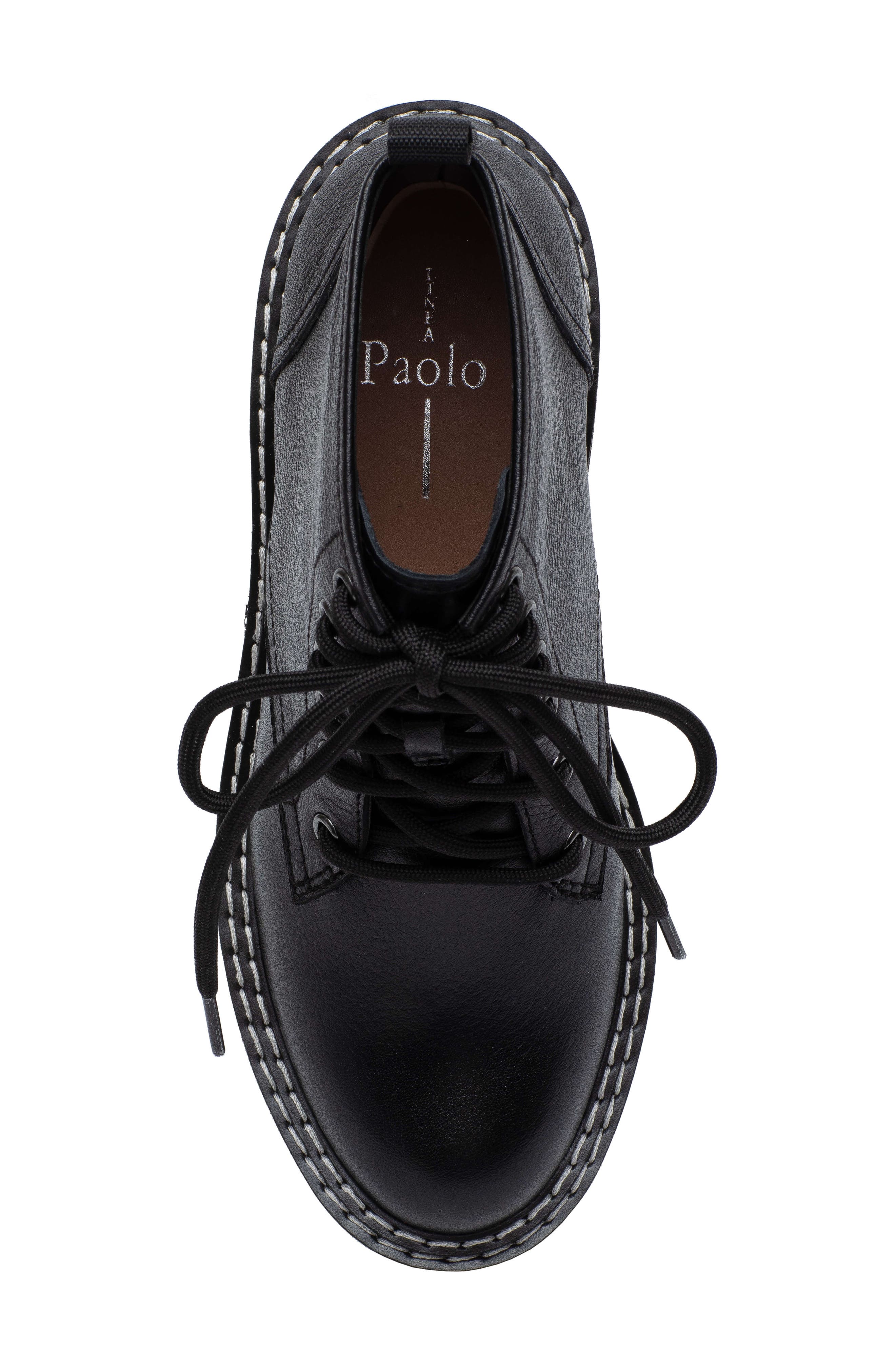 Linea Paolo Taylor Combat Boot, Alternate, color, Black