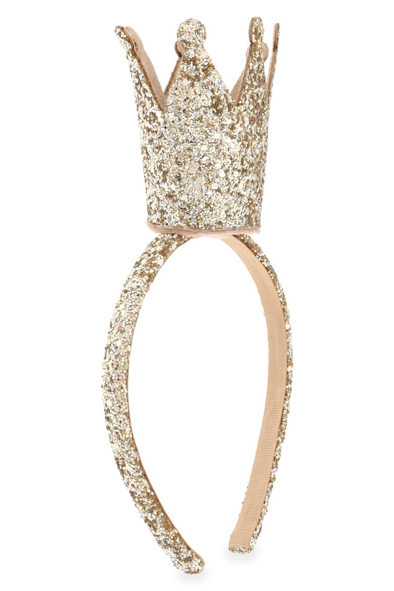 Glitter Crown Head Band, Alternate, color, GOLD