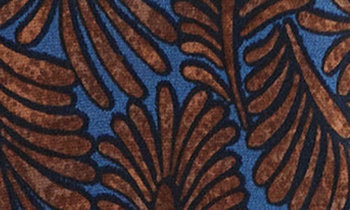 Nic + Zoe Nic+zoe Feather Fern Print Wide Leg Pants In Brown