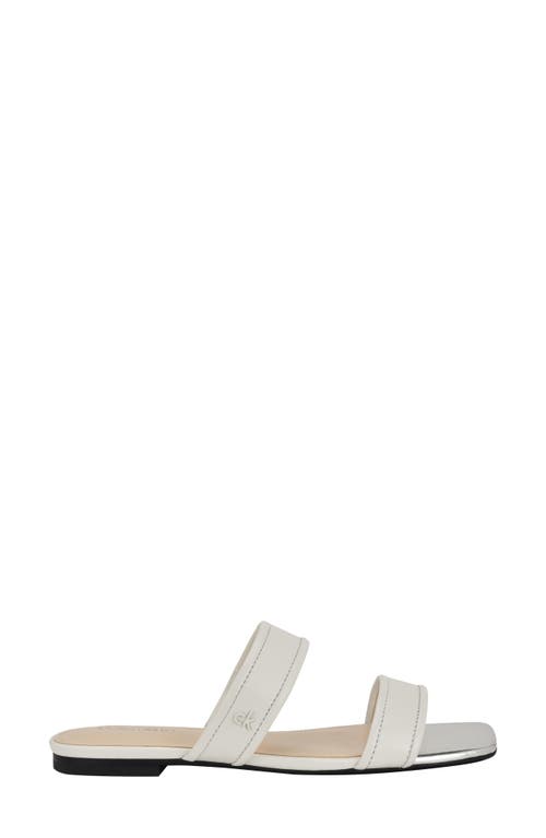 Calvin Klein Felisa Two-strap Sandal In White