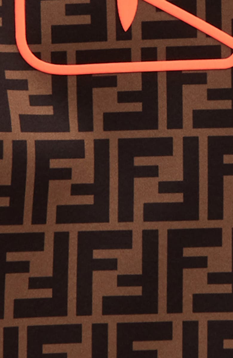 Fendi Logo Print Hoodie, Alternate, color,