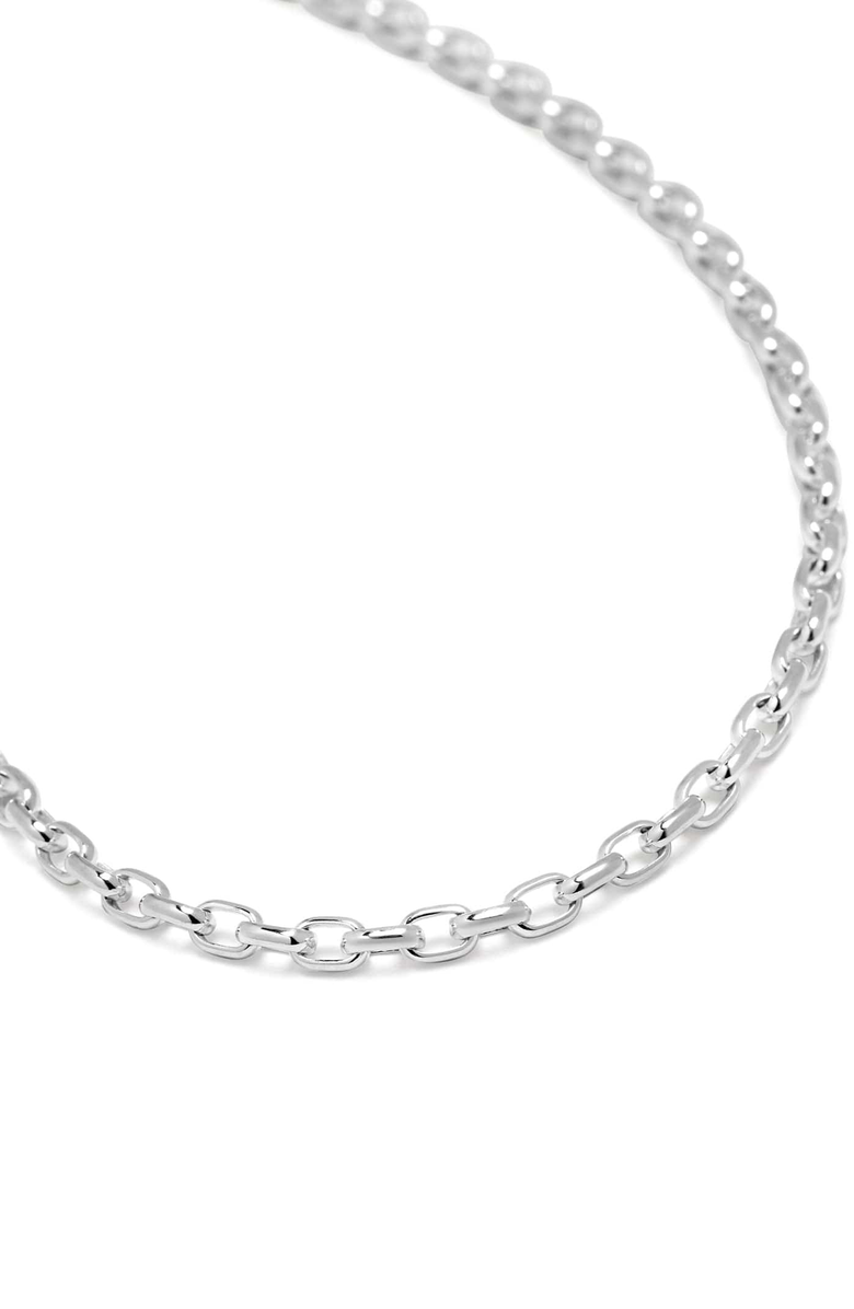 Nialaya Thin Cable Chain Necklace, Main, color, Sterling Silver