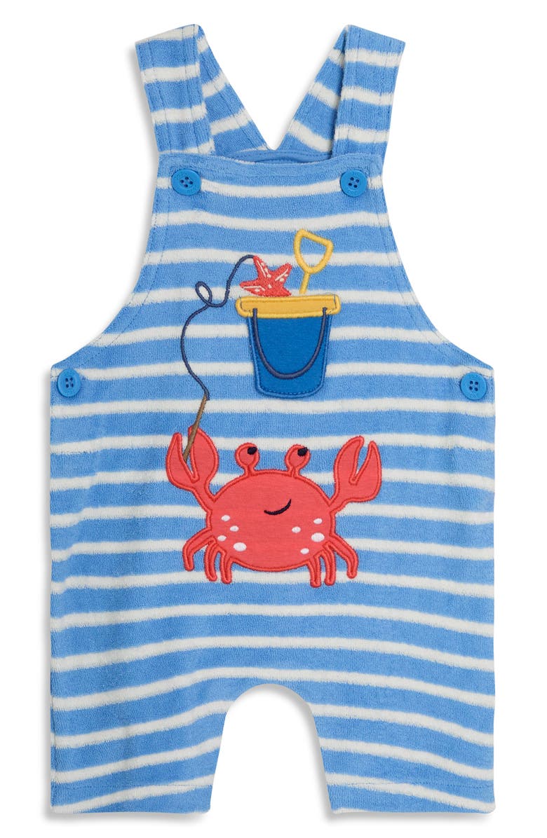 JOJO MAMAN BEBE Crab Cotton T-Shirt & Overalls Set, Alternate, color, Blue