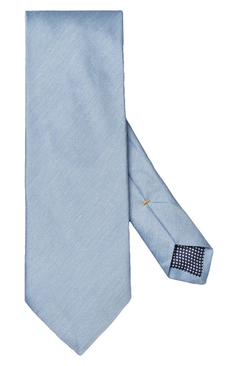 Eton Solid Silk & Linen Tie, Main, color,