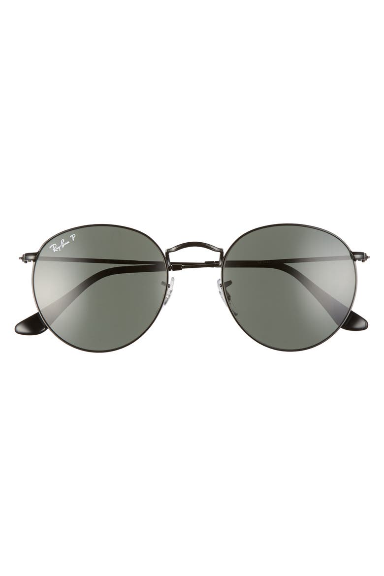 53mm Evolve Photochromic Round Sunglasses, Alternate, color, BLACK/ BLACK POLAR