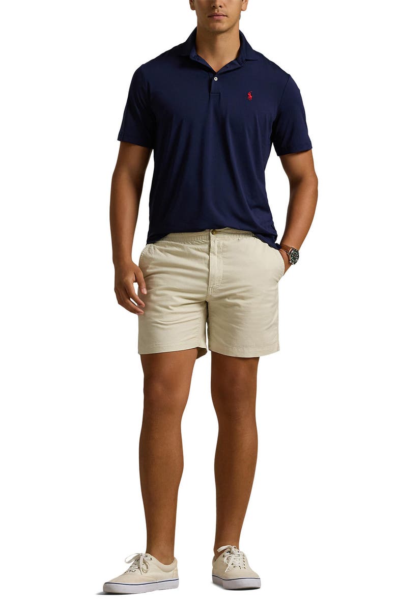 Polo Ralph Lauren Classic Fit Flat Front Elastic Waist Chino Shorts, Alternate, color, 
