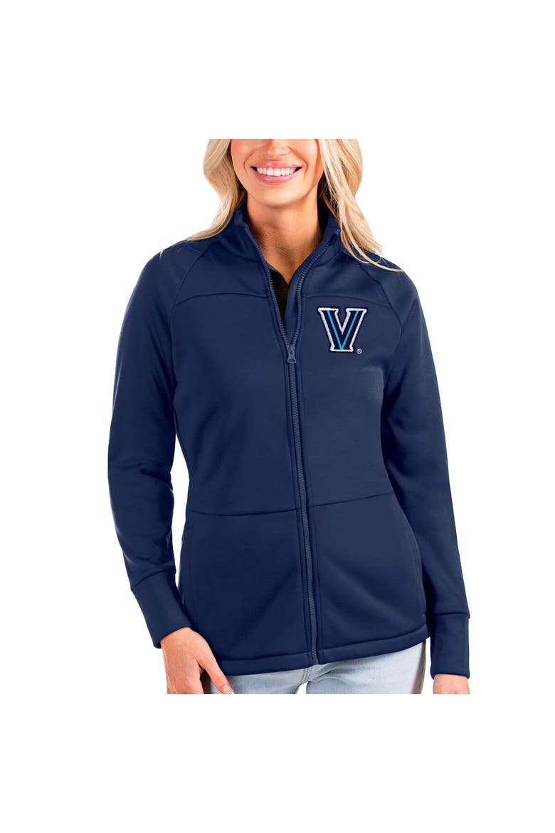 Women's Antigua Navy Villanova Wildcats Links Full-Zip Golf Jacket, Main, color, Navy