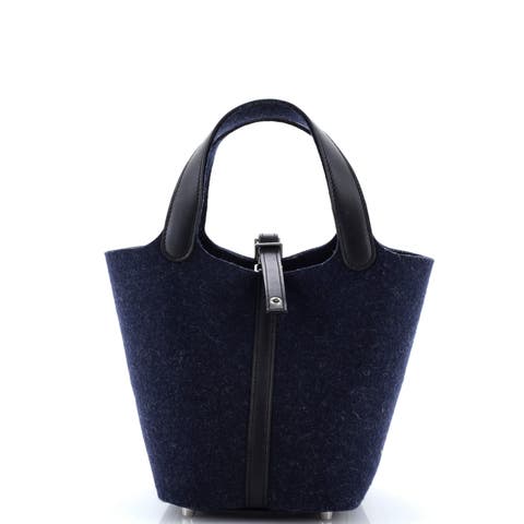 Picotin Lock Bag Felt with Leather PM