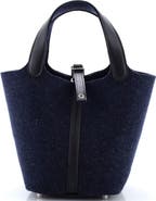 Pre-Owned Hermes Picotin Lock Bag Felt with Leather PM