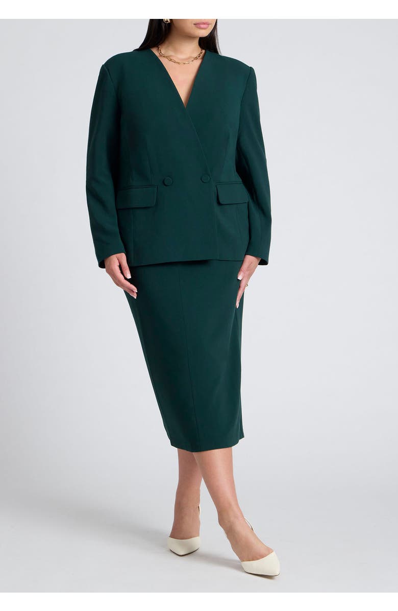 ELOQUII The 365 Semi Stretch Midi Column Skirt, Alternate, color, 