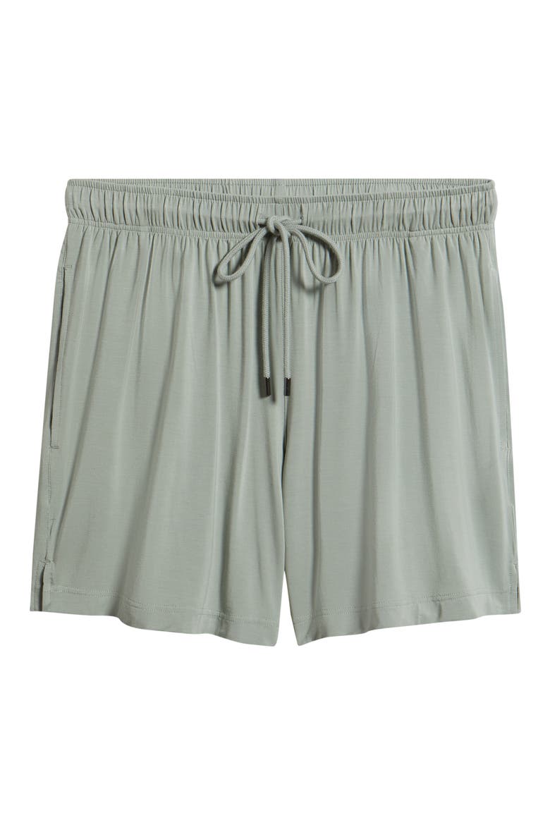 Stretch Modal & Silk Sleep Shorts, Alternate, color, SAGE