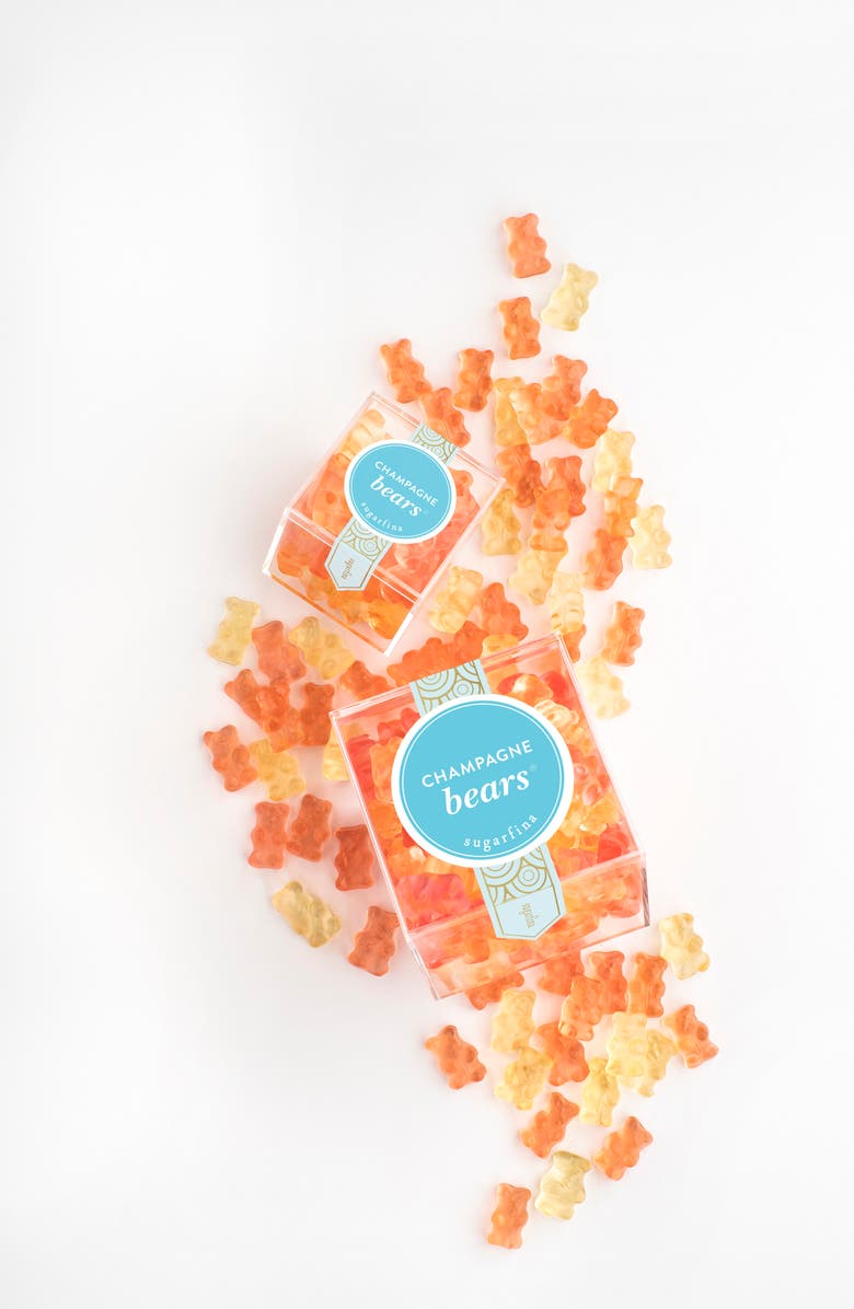 sugarfina Champagne Bears Set of 4 Candy Cubes, Alternate, color, Blue