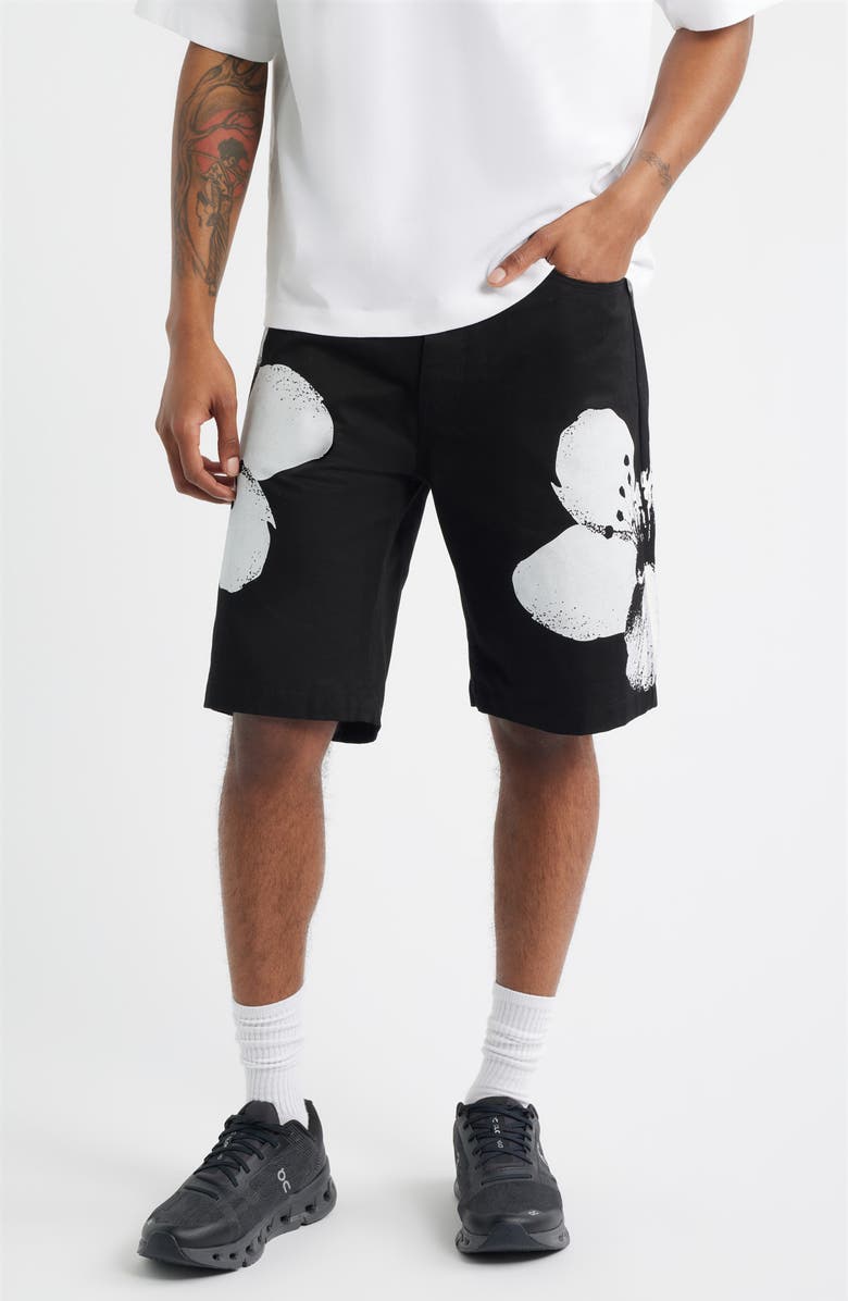 SANTO STUDIO Cole Houshmand Edition - Flower Roma Shorts, Main, color, Black