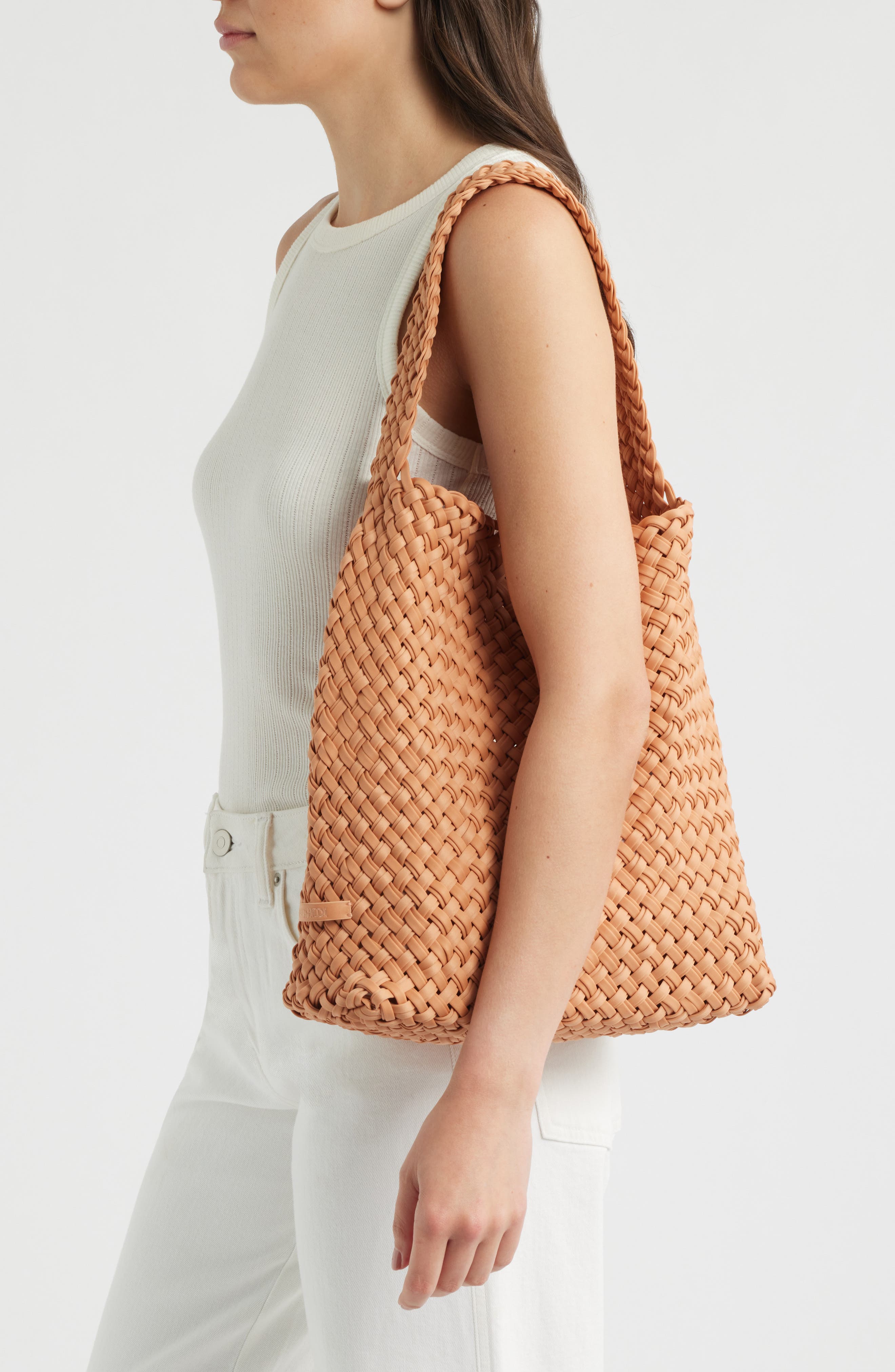 NAGHEDI Medium Nomad Double Weave Hobo Bag, Alternate, color, Etna