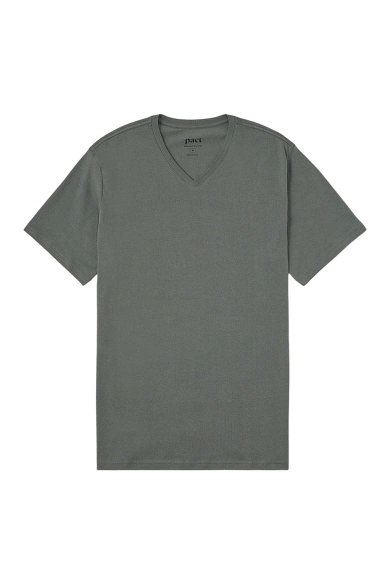 Organic Cotton Softspun Essential V-Neck Tee, Alternate, color, Castor Green