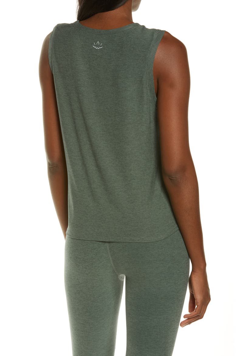 Front Twist Muscle Tank, Alternate, color, GREEN IVY