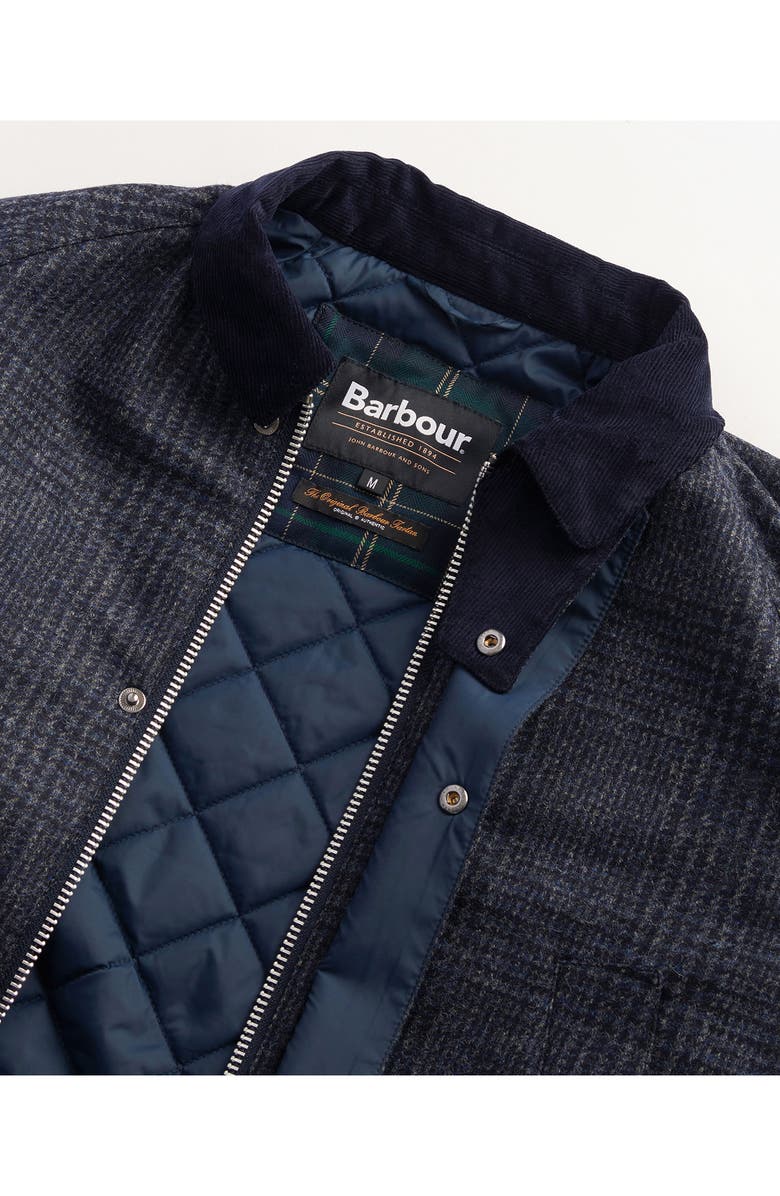 Barbour Bedale Check Wool Jacket, Alternate, color, Navy Blue