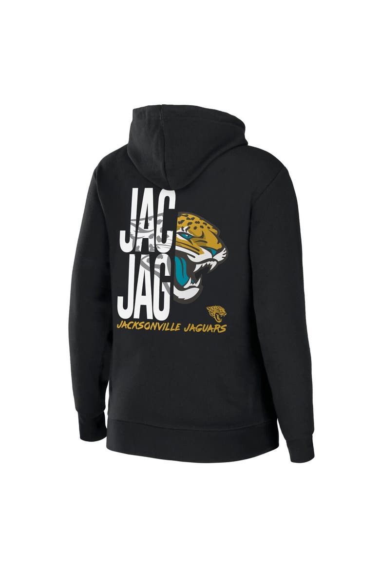 Women's WEAR by Erin Andrews Black Jacksonville Jaguars Sponge Fleece Full-Zip Hoodie, Alternate, color, Black