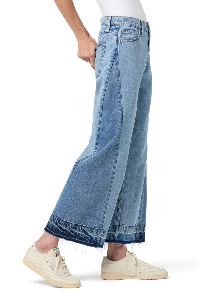 Pieced Ankle Wide Leg Jeans, Alternate, color, HANNAH
