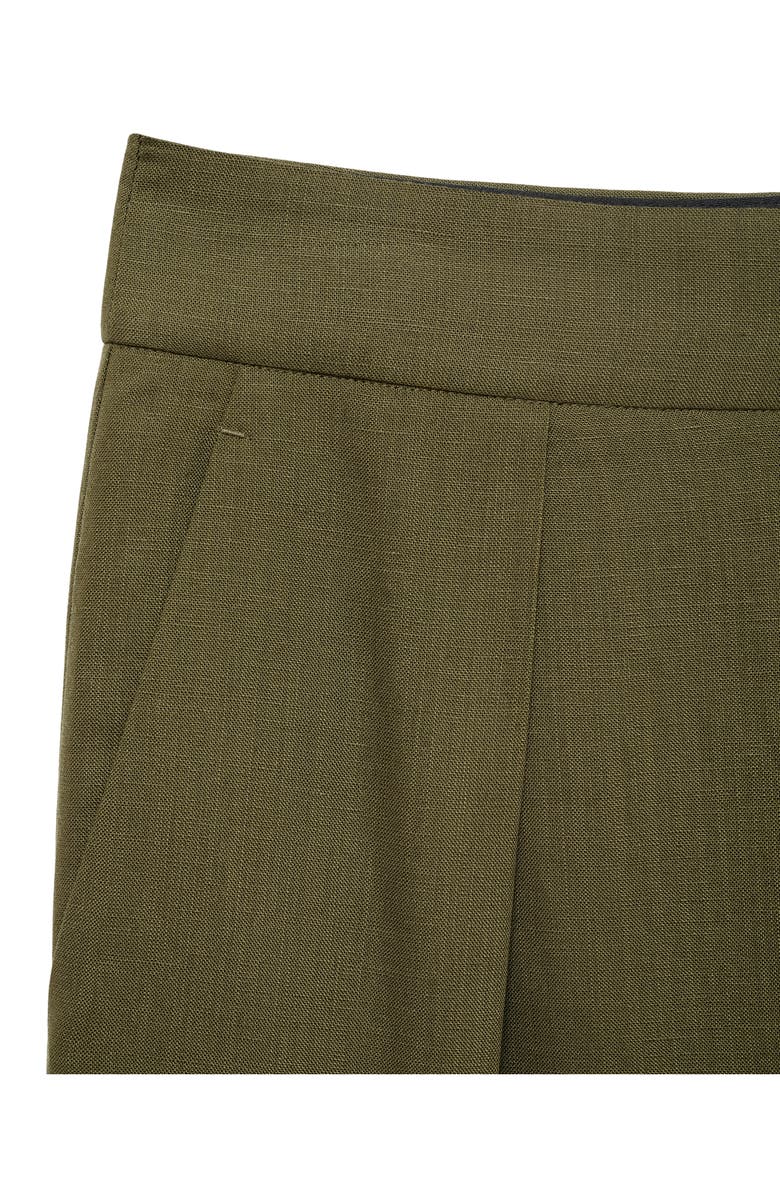 MANGO Straight Leg Pants, Alternate, color, Khaki Green