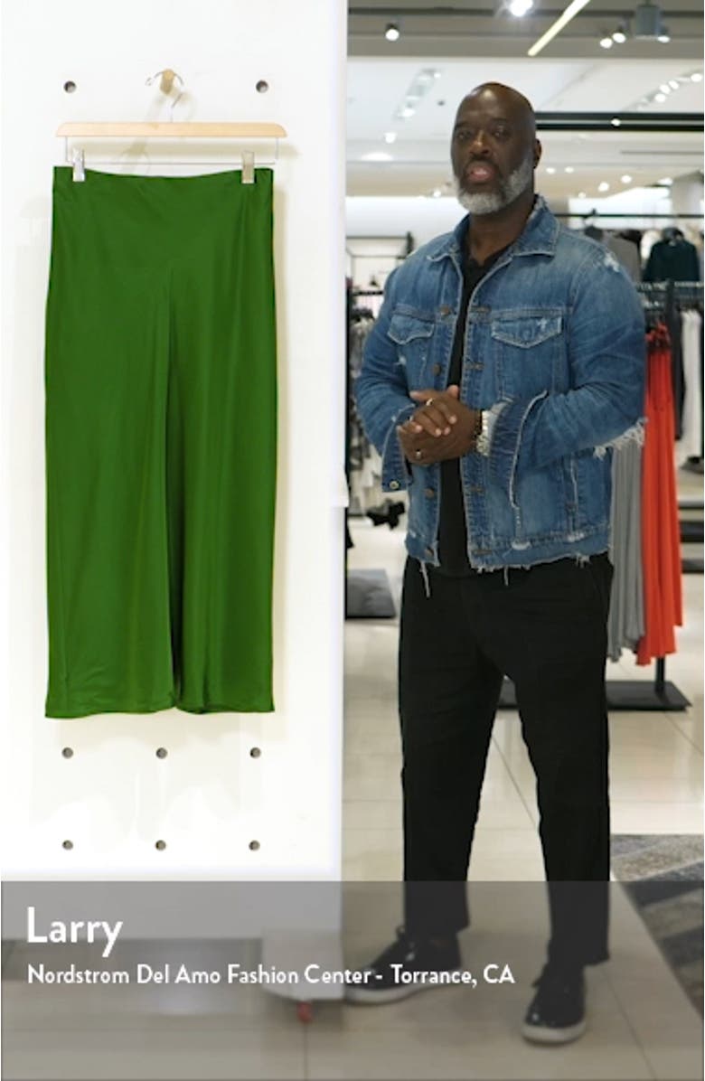 Perin Bias Cut Silk Satin Midi Skirt, sales video thumbnail