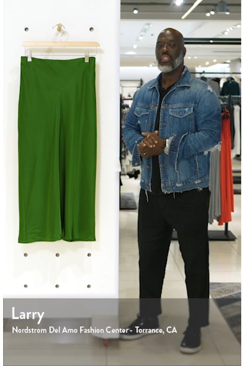 Perin Bias Cut Silk Satin Midi Skirt video
