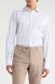 Eton Slim Fit Stripe Dress Shirt