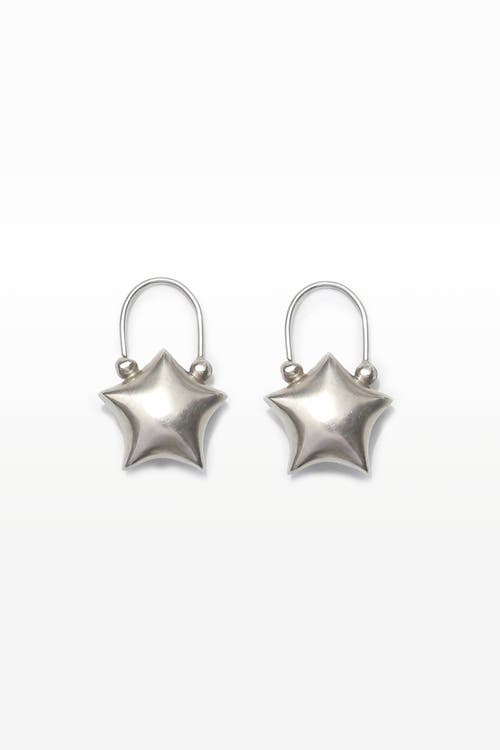 67jewelry Puffed Star Earrings In Silver