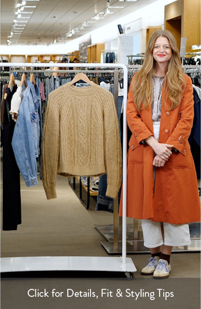 Crewneck Cable Stitch Sweater, sales video thumbnail