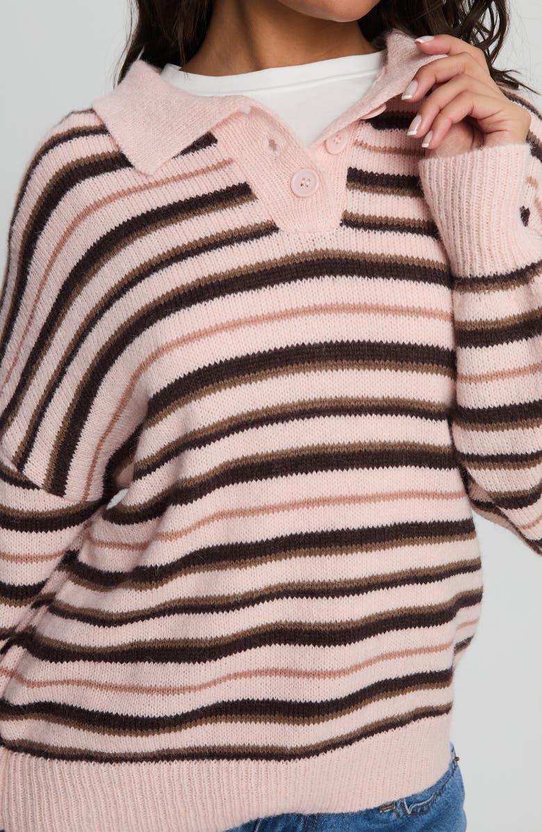 Princess Polly Jeanny Collared Stripe Sweater, Alternate, color,