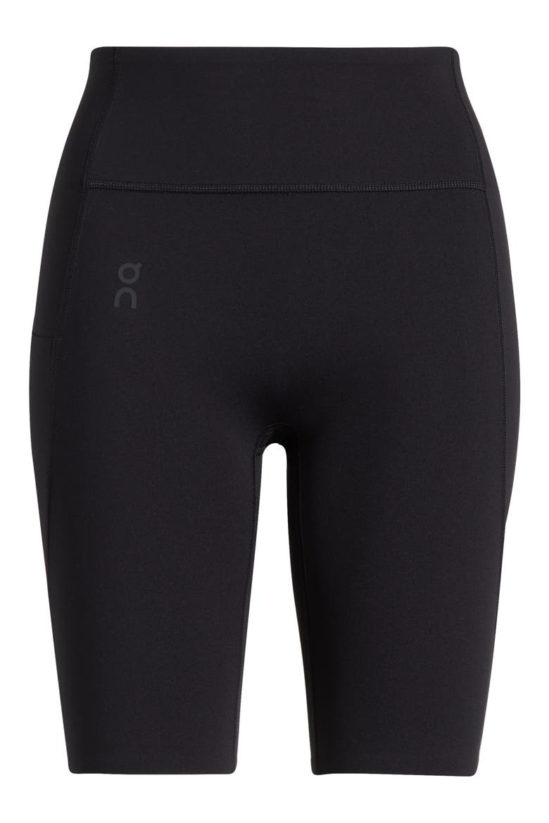 Studio High Waist Bike Shorts, Alternate, color, BLACK