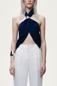 Nocturne Twist Halter Neck Bustier