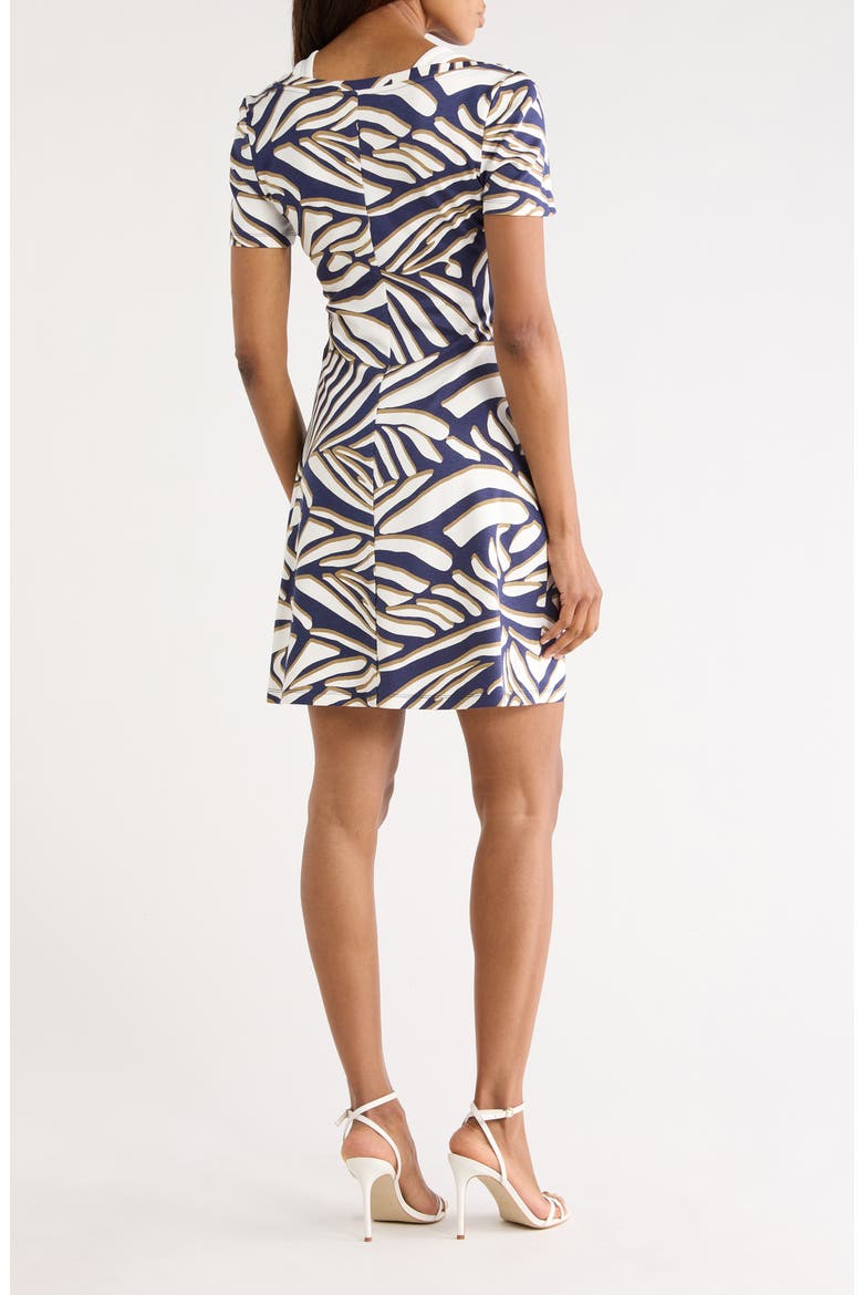 Maeve Short Sleeve A-Line Dress, Alternate, color, SAVANNA SHADOW NAVY