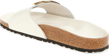 Madrid Hammered Big Buckle Slide Sandal