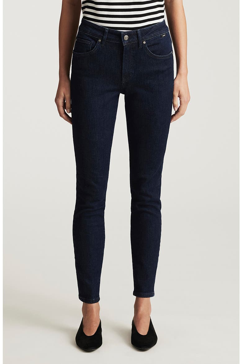Tess High Waist Ankle Skinny Jeans, Main, color, RINSE FLEX BLUE