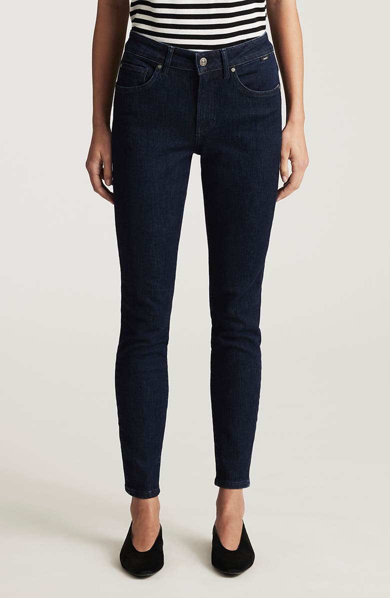 Mavi Jeans Tess High Waist Ankle Skinny Jeans, Main, color, Rinse Flex Blue