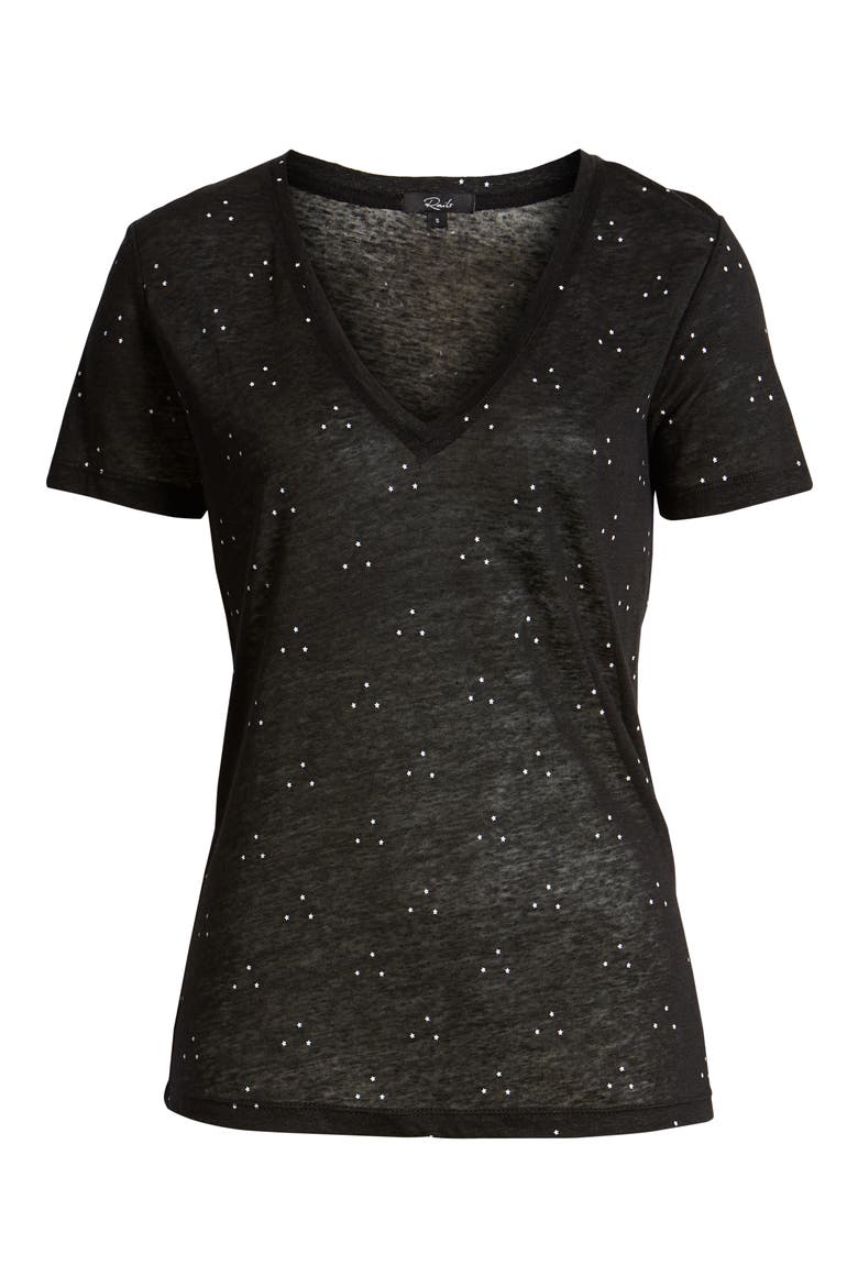 Cara Tee, Alternate, color, BLACK STAR CLUSTERS
