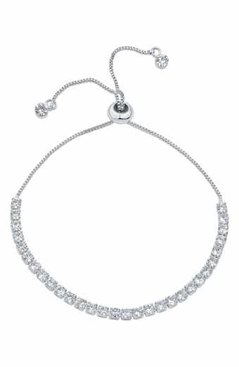 CZ by Kenneth Jay Lane Cubic Zirconia Slider Bead Bracelet