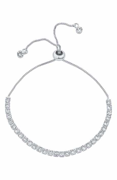 CZ by Kenneth Jay Lane Cubic Zirconia Slider Bead Bracelet