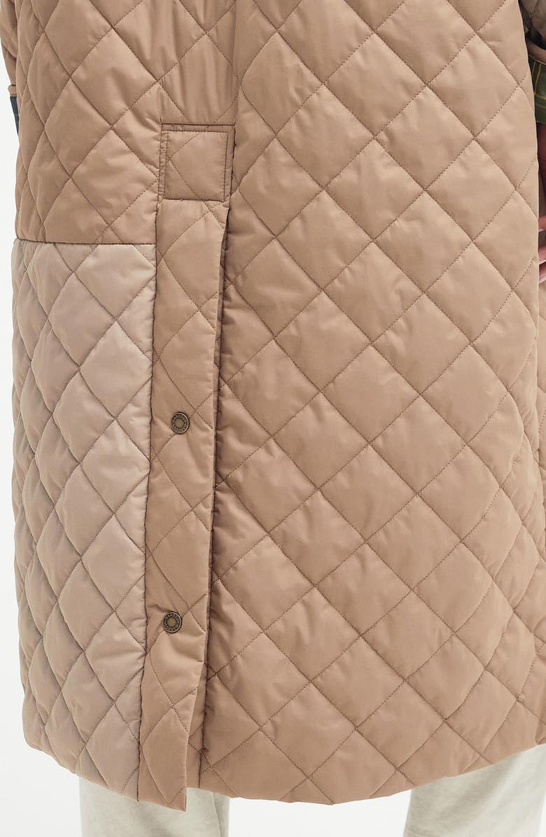 BARBOUR X GANNI Burghley Oversize Quilted Coat, Alternate, color,