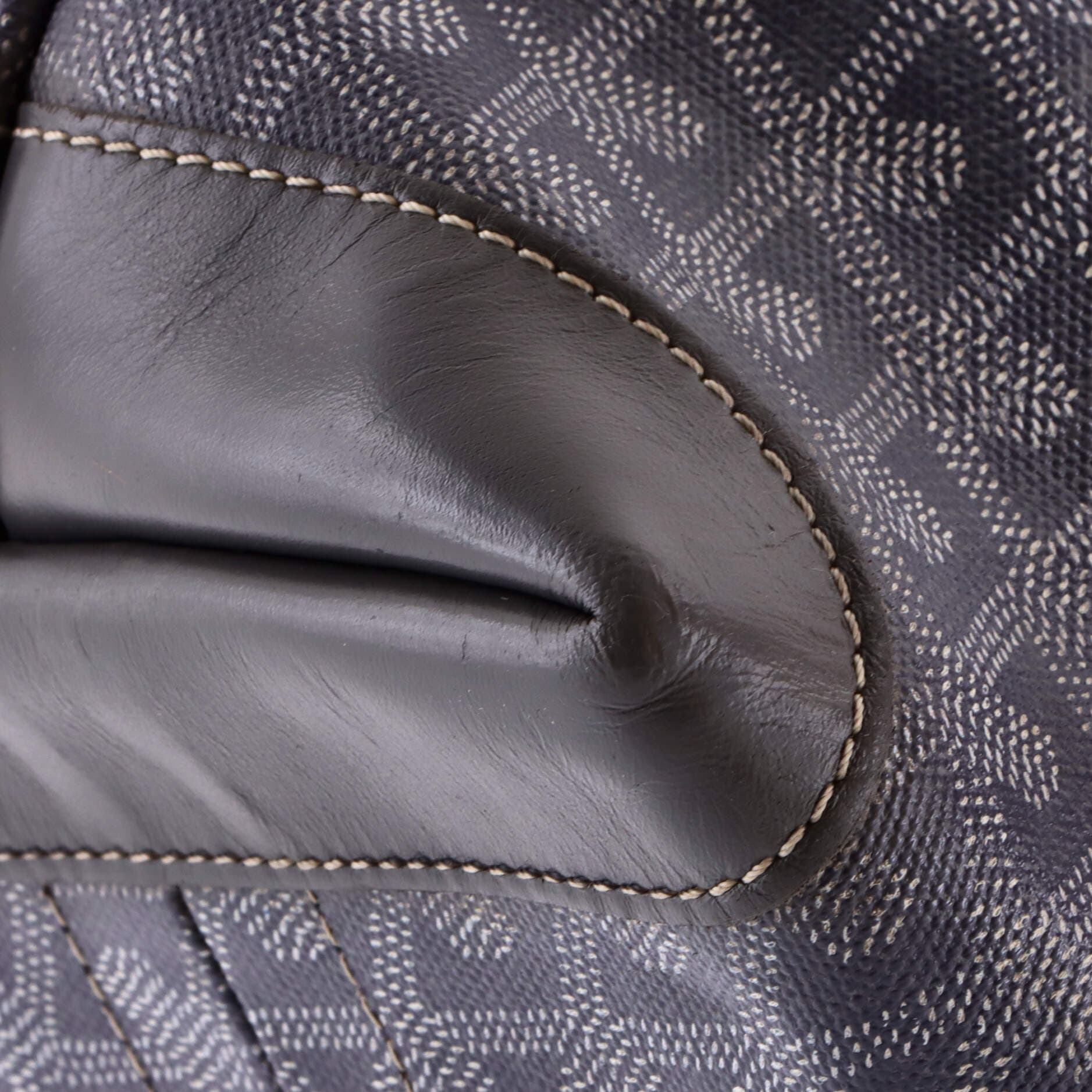 Pre-Owned Goyard Bellechasse Bag Coated Canvas PM, Alternate, color, Gray