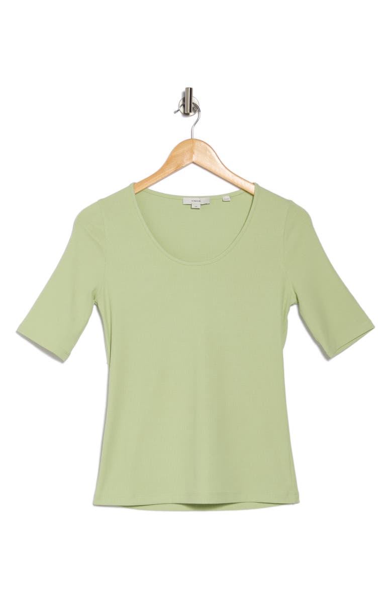 Vince Elbow Sleeve Scoop Neck Top, Alternate, color, 
