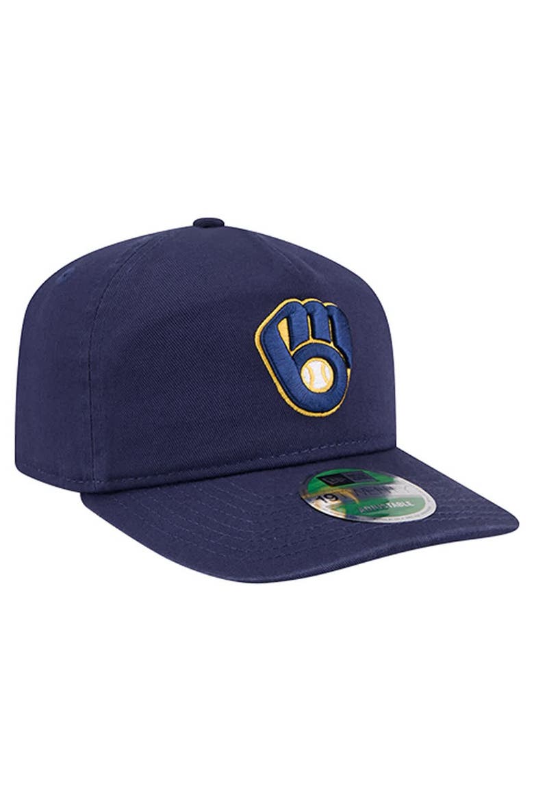 Men's New Era  Navy Milwaukee Brewers Team 19TWENTY Adjustable Hat, Alternate, color, Navy