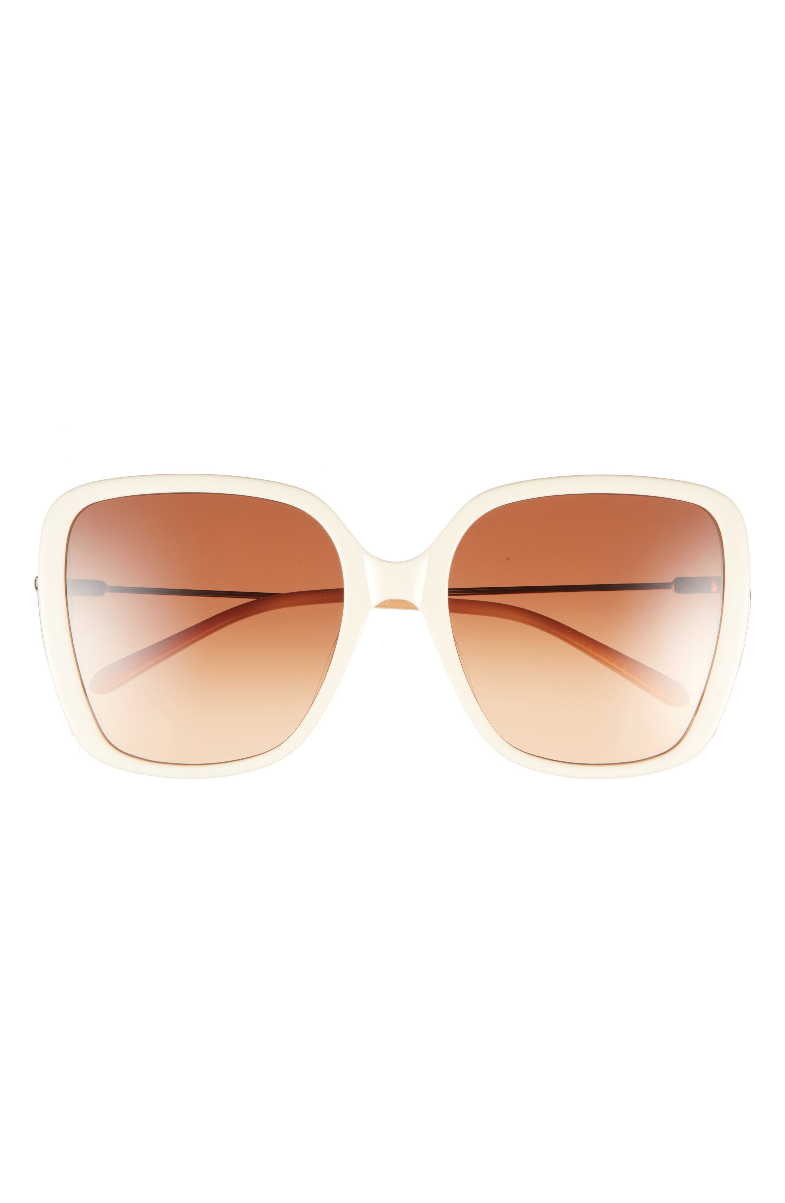 Chloé 57mm Novelty Square Sunglasses