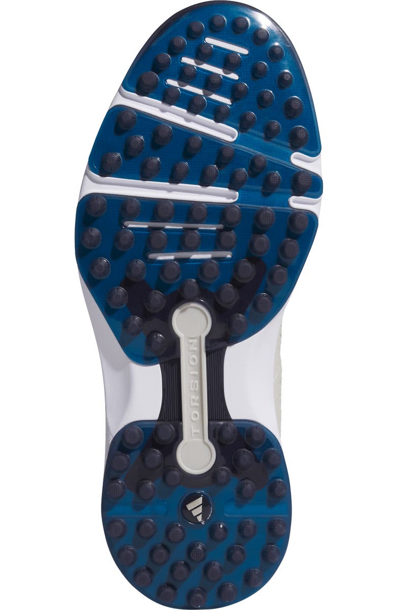 adidas MC Zoysia Spikeless Waterproof Golf Shoe, Alternate, color, Off White/ Indigo