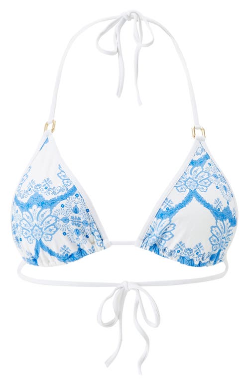 Melissa Odabash Malta Triangle Bikini Top In Blue