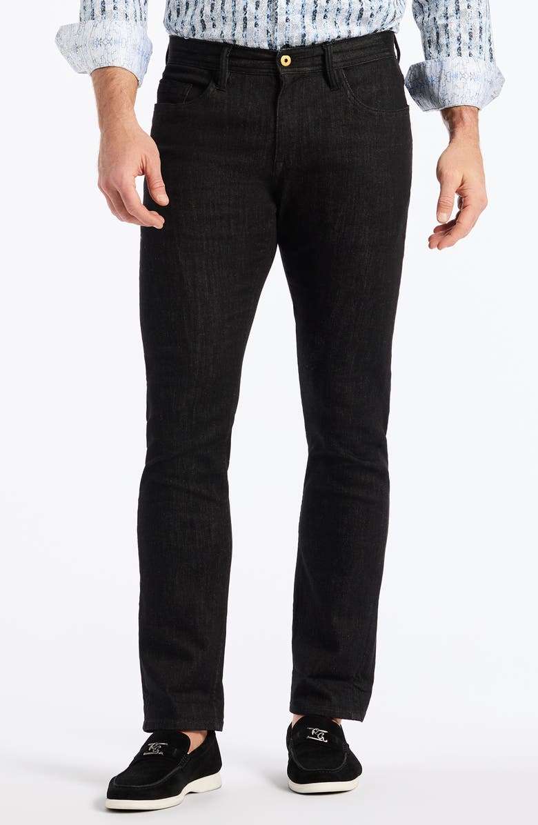 Robert Graham Feragen Straight Leg Jeans, Main, color, Black