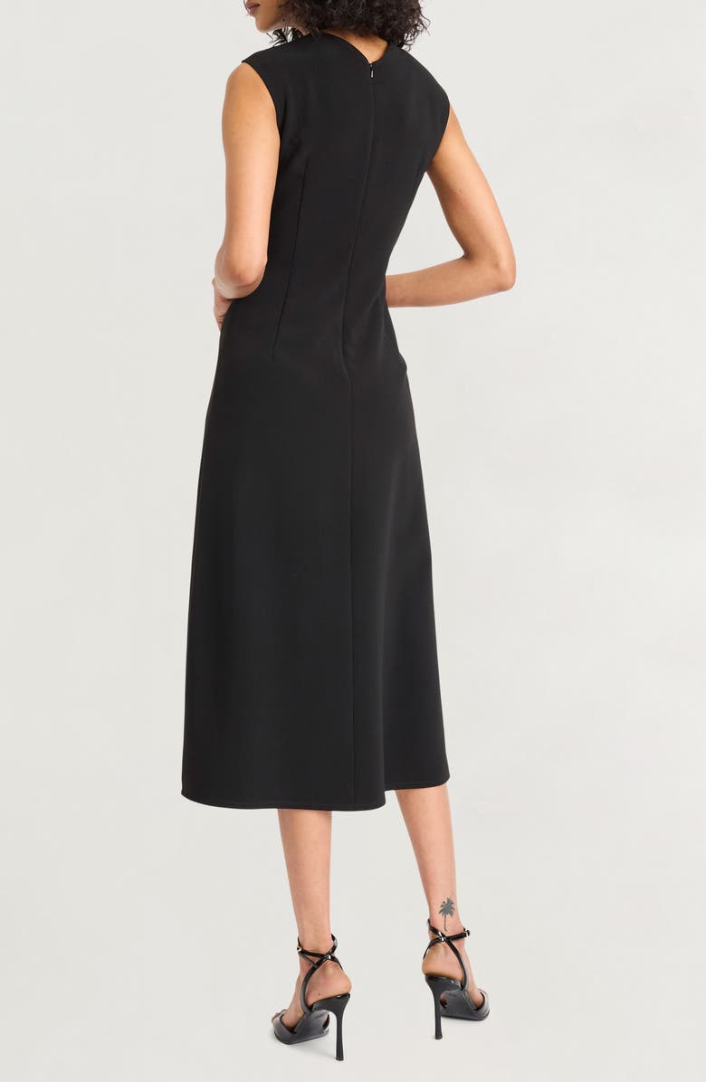 Luxely Sleeveless Ruched Midi Dress, Alternate, color, Meteorite