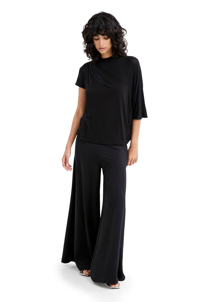 Hylan High Waist Wide Leg Pants, Alternate, color, BLACK